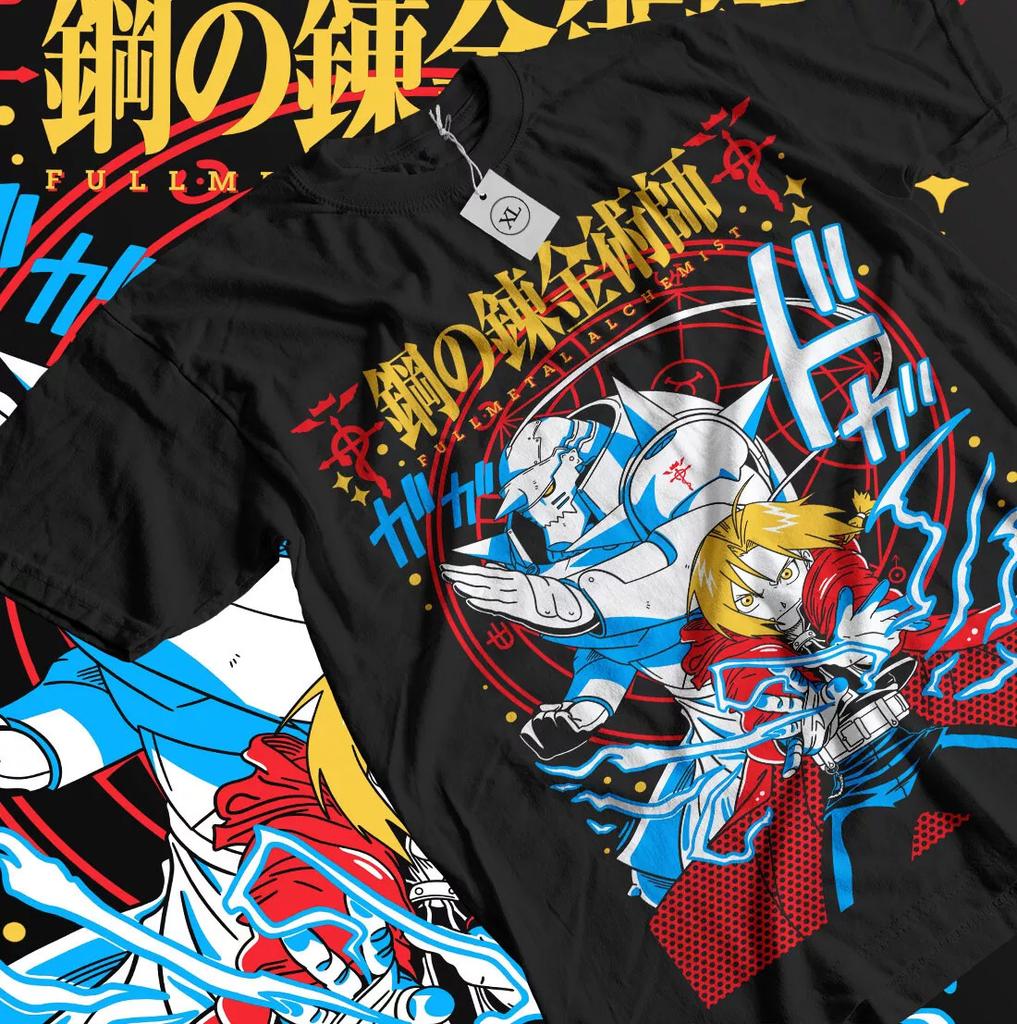 Fullmetal Alchemist TShirt Brotherhood Alphonse Elric Anime Girl Shirt Black
