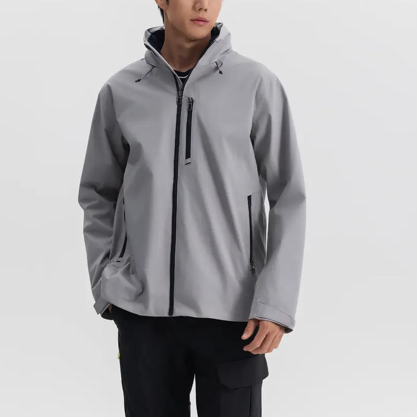 Decathlon TRIBORD SAILING 300 Solid Color Breathable Waterproof Windproof Zip Jacket Men's Silver Grey