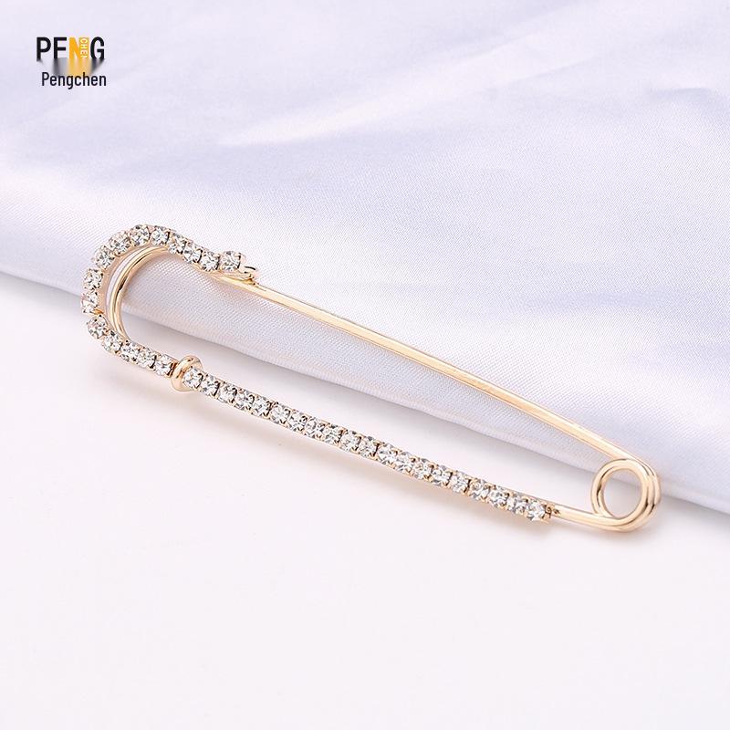 

Элегантная брошь со стразами для утягивания талии для брюк - Защитная булавка для одежды