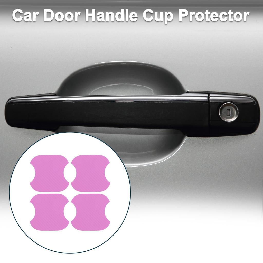 TUCKBOLD Car Magnetic Car Door Handle Scratch Protector 91x93-mm Anti-Scratch | Door Handle Protective Film Fiber Powder 4pcs