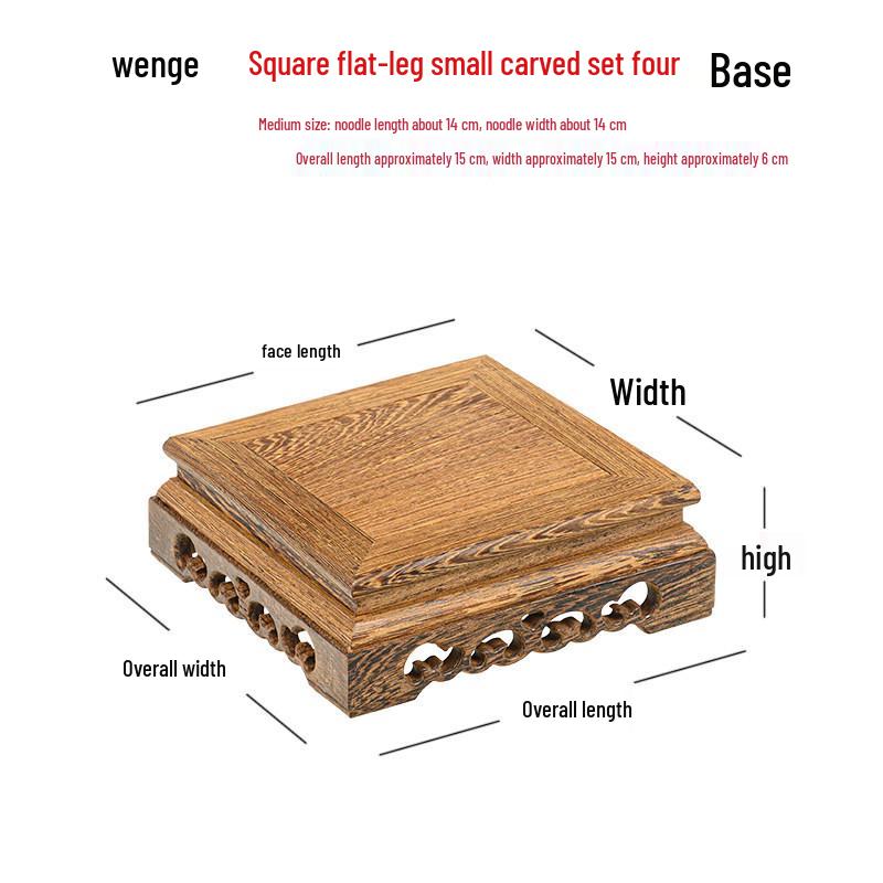 Solid Wood Display Base for Sculptures, Plants, or Ornaments
