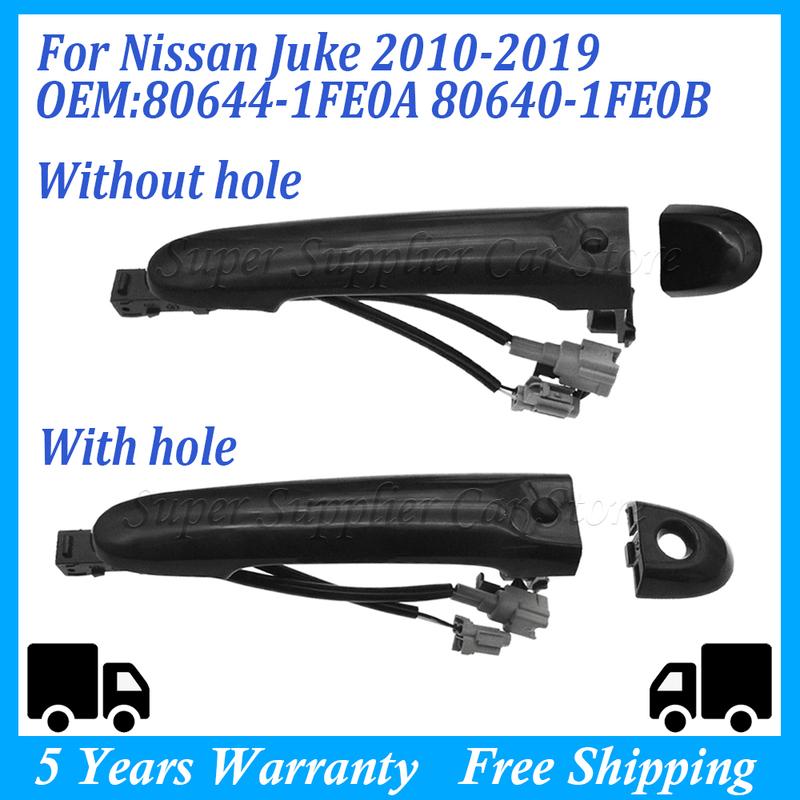 For Nissan Juke 2010 2011 2012 2013 2015 2016 2017- Front Exterior Door Handle Keyless 80644-3WC2A 80640-3WC2A 80644-1FE0A