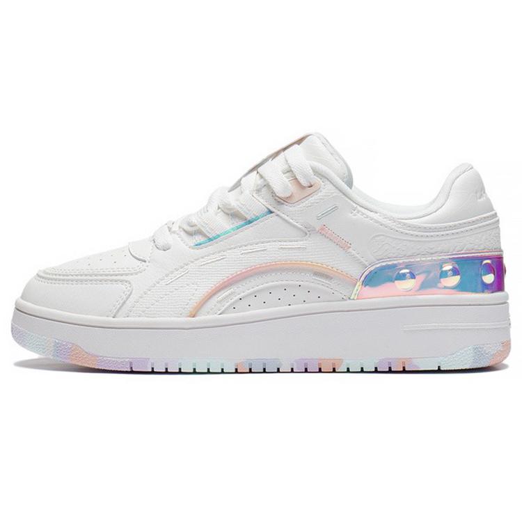 New LiNing Lightweight And Wear Resistant Low Top Skateboard Shoes Women's Mist White AGCS248-1