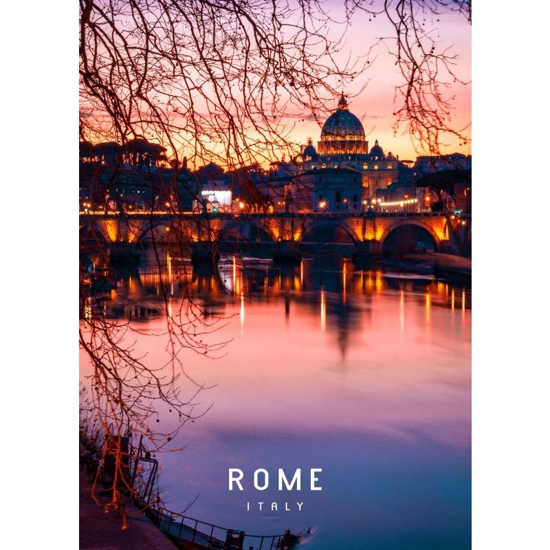 

Рим Италия Ватикан Постер для путешествий Колизей Принт древней архитектуры Холст Картина Настенная картина Современный декор для офисной комнаты 21cm×30cm NoFrame