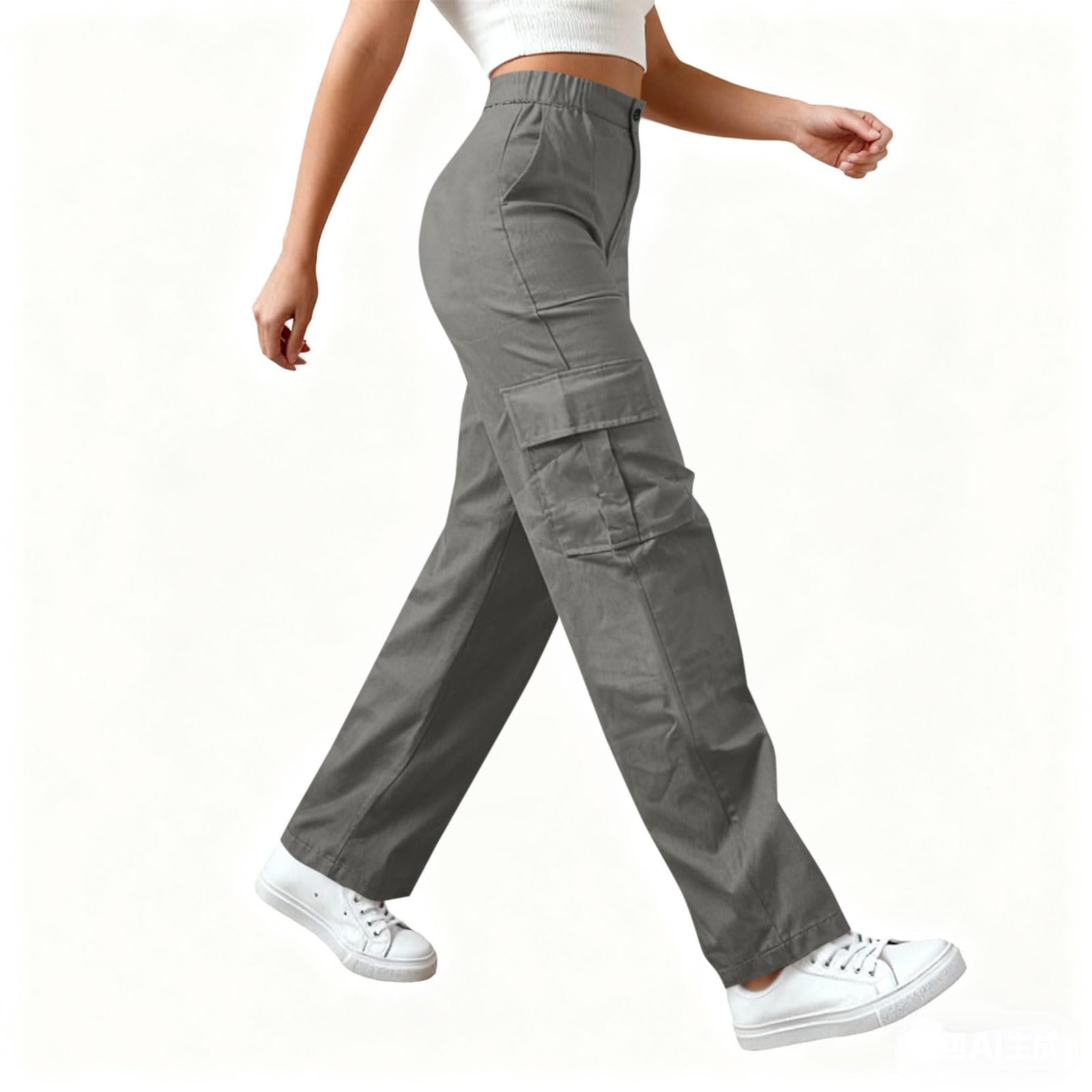 

Женские повседневные и модные цветные свободные брюки с карманами XL