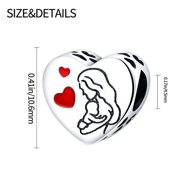 New In Copper-Plated Love Heart Series Beaded Fit 3Mm Snake Bone Bracelet Diy Beads Women Jewelry Birthday Gift