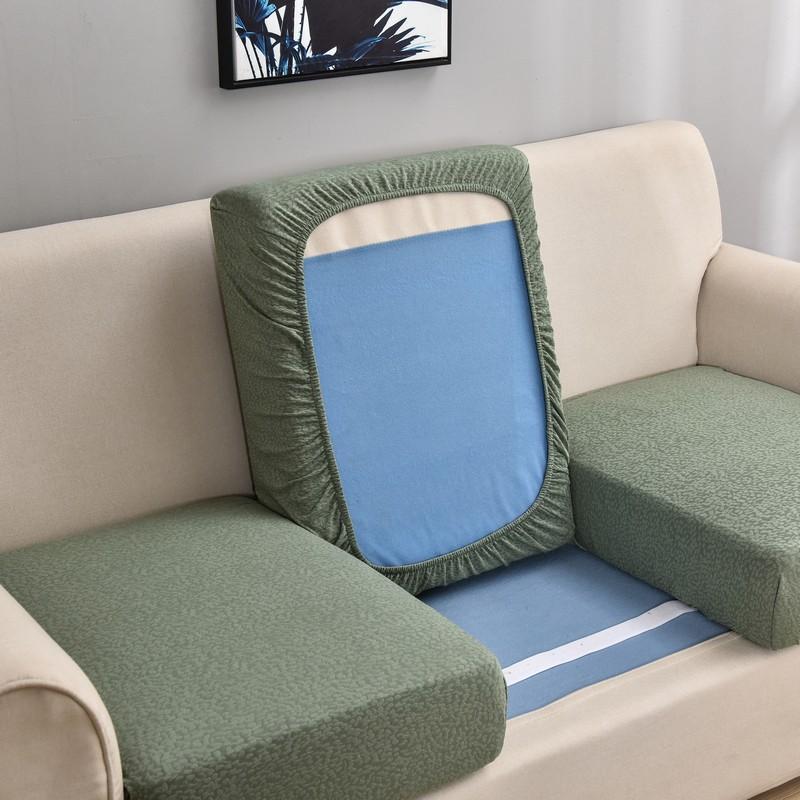 Waterproof Sofa Seat Slipcovers Elastic Solid Color Furniture Protector Thick Sofa Cover Corner Couch Cover