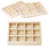 Wooden Jewelry Display Tray Multi-grid Stackable Jewelry Storage Box Card Box