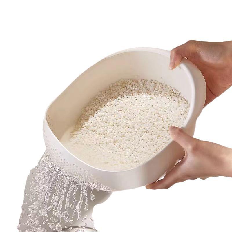 Multifunctional Rice and Vegetable Washing Basket and Sieve