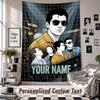 Wandbehang mit individuellem Namen & Text, Arktische Affen Dekorationstapet für Schlafzimmer