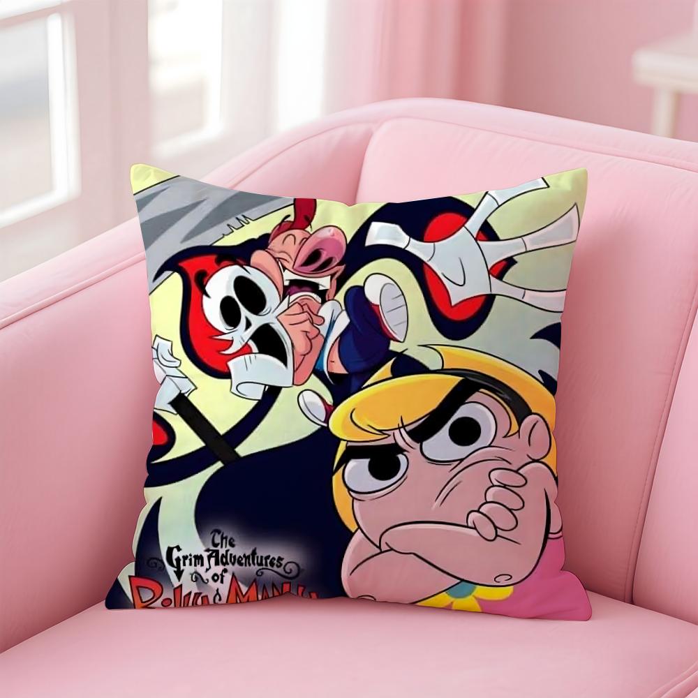 B-Billy & Mandy'sAdventure Cushion Cover Comfortable Reversible Pillow Cover Ideal for Car Sofa Bedroom & Beyond