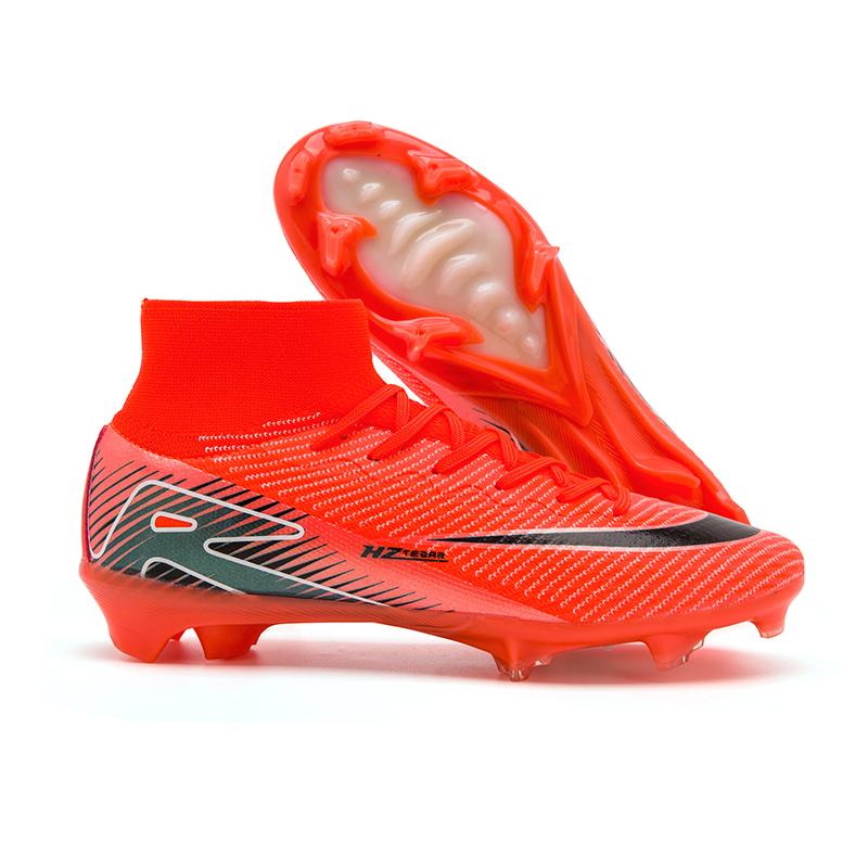 

Soccer Cleats for Mens Womens Turf Indoor Soccer Shoes for Sport Unisex High Ankle FG TF Football Boots Youth Sport Activities Training Shoes 37 красный