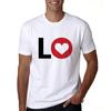 Lovers Summer Love Letter Print T Shirts Cotton Women T Shirts Heart Love Printing Cool Men