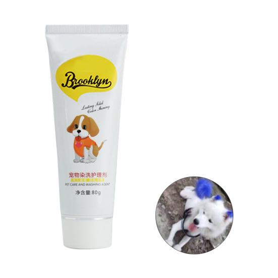 80g Semi Permanent Pet Dye Cream High Pigmented Colorful Dog Hair Bright Coloring Dyestuff Pigment Supplies for Home