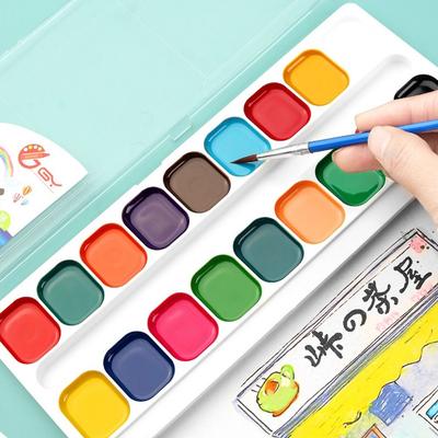 12/14/18 Color Children's Painting Watercolor Set Solid Watercolor Paints Stationery Accessories