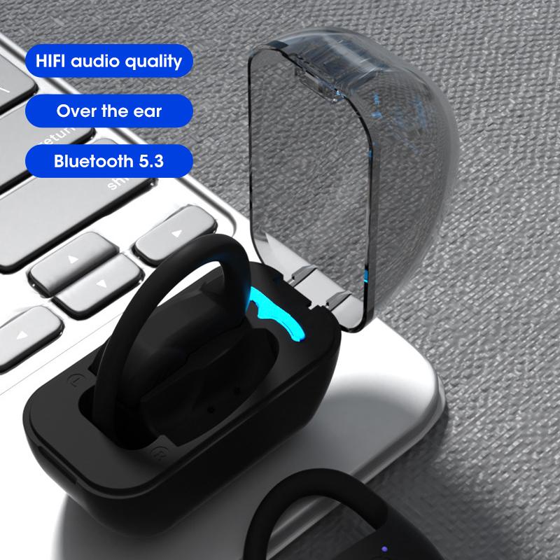 Wireless Earbuds Bluetooth 5.3 OWS Open Ear Hook HIFI Stereo Long Battery Life Sports Earphones