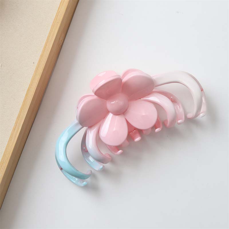 

Korean Y2K Gradient Flower Heart Hair Claws Clip for Women Sweet Large Acrylic Shark Clip Hairpin Barrettes Hair Accessories