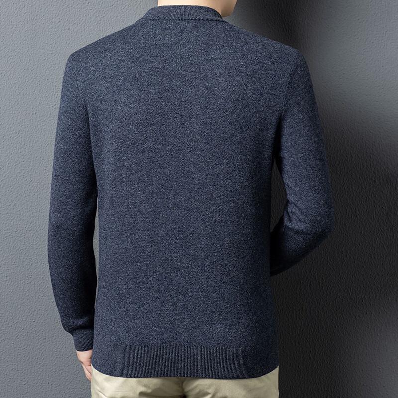 Men's Premium 100% Pure Wool Mock-Neck Sweater