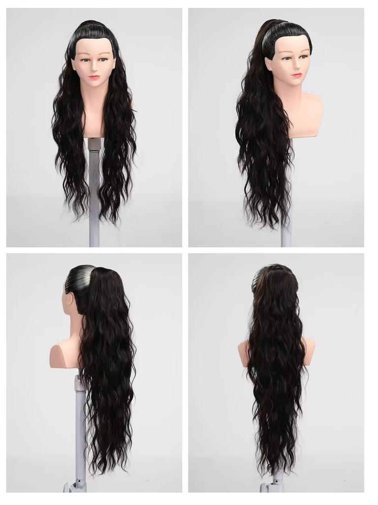 LOUIS FERRE Ponytail Extension, 26 Inch Drawstring Ponytail Hair Extensions for Women Long Curly Wavy Ponytail Multi-color Option for Daily