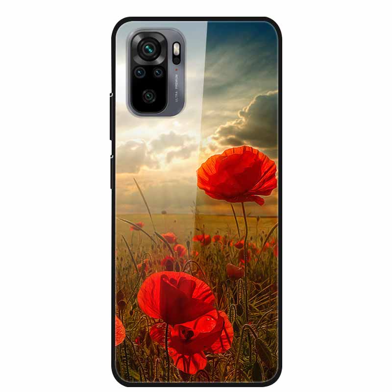Edzett Üveg tok Redmi Note 10 Pro-hoz Fedél Kemény tok Xiaomi Redmi Note10 5G Telefon Tokhoz Note10 Pro Fundas TPU Lökhárító