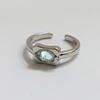 Moonstone Women's Fashionable Open Adjustable Ring with Unique Design