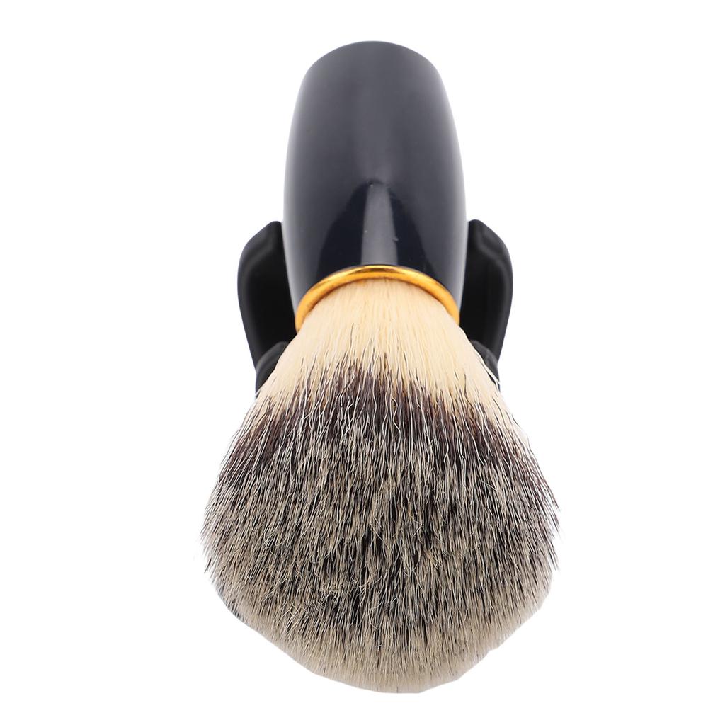 Shaving Brush and Stand Curved Resin Handle Synthetic Animal Hair Men Shaving Brush Kit