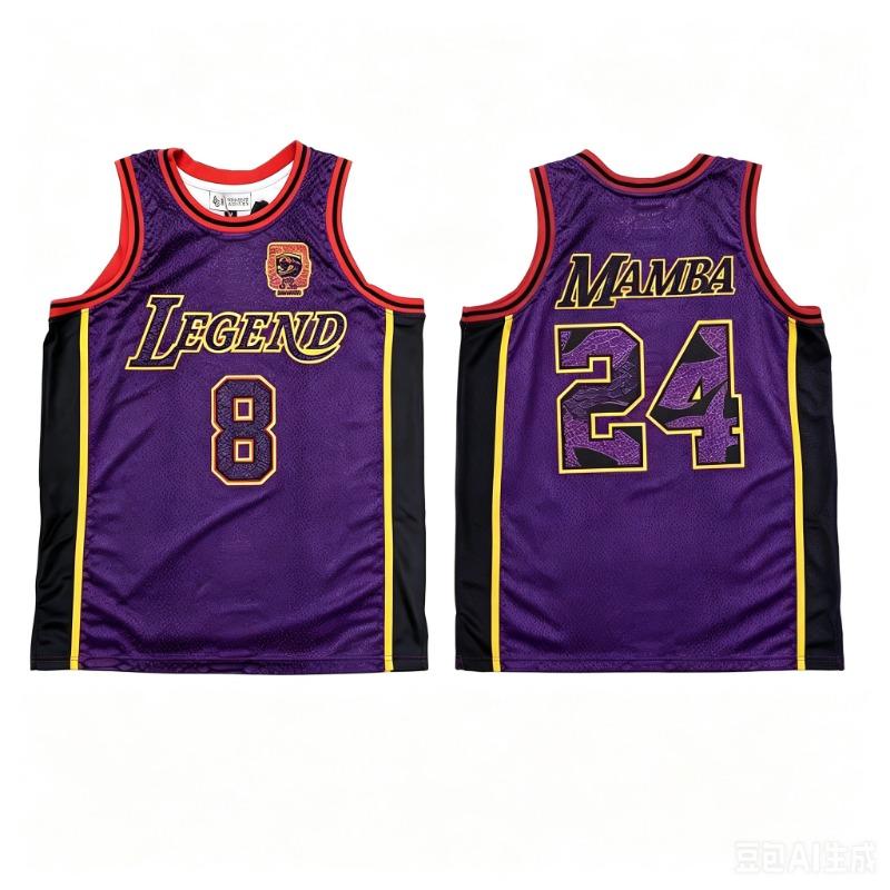 New Basketball Jersey No.8&24 Summer Men's Sleeveless T-shirt Breathable Men's T-shirt and Tank Tops Quick-dry Clothes for Man