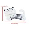 Soft Plaid Fabric Stuffed Kitten Ornament Cute Plush Cat Patch DIY Handmade Accessory for Scrapbooking Clothes Bag Decor