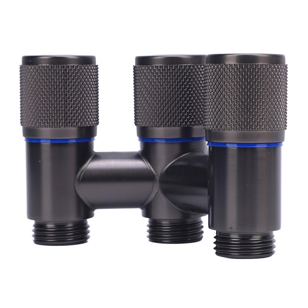 Trädgårdsslangfördelare 1 Inlopp 3 Utlopp G12in Hangänga Mässing Platsbesparande Vattenkranfördelare