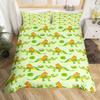 Cartoon Capybara Duvet Cover Twin Queen Toddler Botanical Leaves Funny Animal Bedding Set Graffiti Sketch Lines Comforter Cover
