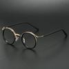 Vintage Brand Design Glasses Luxury Round Frame Glasses for Men Women Ultralight Stainless Steel Alloy Anti Blue Light Eyeglasses