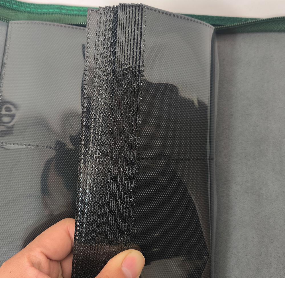PU Leather Zipper 9-Grid Anime Card Storage Album with 360 Slots for Tabletop Game Cards