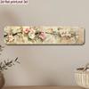 2D Flat, 2D Flat - 1 Heavy-Duty 4X16-Inch Metal Sign | Wall Art Inspired by Cherry Blossoms Featuring Flowers, Pink And Green Foliage on a White Backg