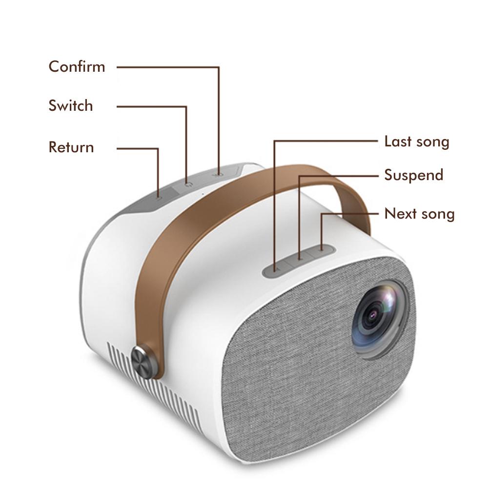 YG230 Portable Mini Projector 640x360P Supports 1080P 100 Inch Home Theater Video Projector