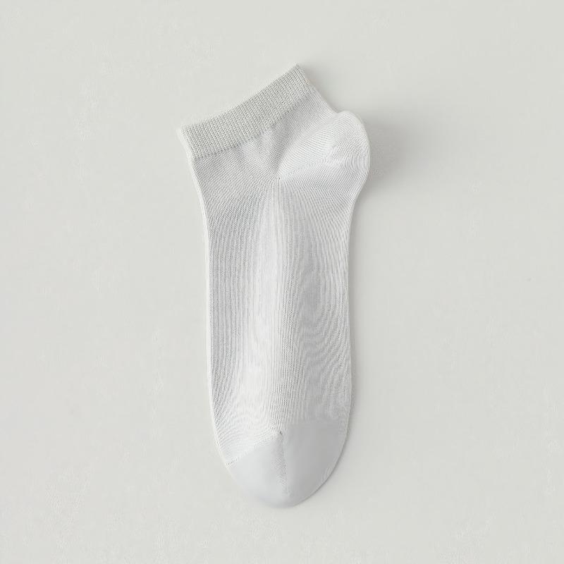 White Children's Summer Short Socks Made of Pure Cotton, Without Bones. Summer Odor-proof Socks, Antibacterial and Breathable Cotton Socks, Boat .
