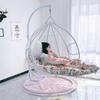Double Wicker Hanging Basket Chair: Indoor/Outdoor Bird's Nest Swing Chair for Balcony & Leisure