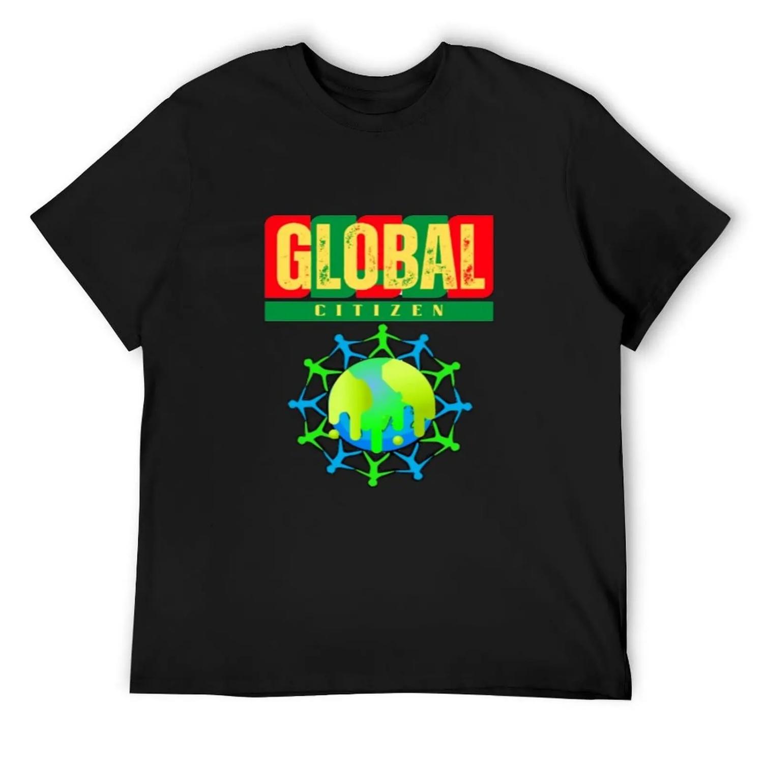 Global Citizen T-Shirt Blouse Kawaii Clothes Luxury Man Mens Fashion S разноцветный