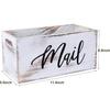 Mail Organizer Countertop Mail and Key Holder for Desk Mail Basket Letter Organizer Caddy Dorm Organizer Rustic Home Decor Mailbox White 5.5*5.5*11.4