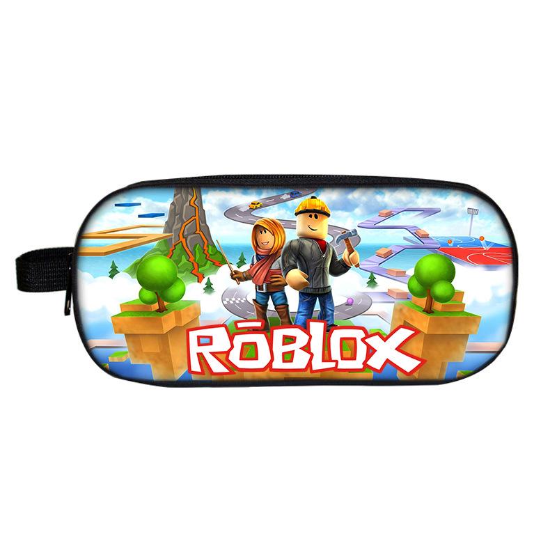 Roblox Double-Layer Pencil Case for School Students - Cartoon Fashion Stationery Box