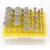 50pcs Diamond Grinding Heads Set 3.0mm Shank Grinding Burrs For Dremel Abrasive Rotary Tools Grinder Head Diamond Burr