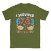 Bruh I Survived 67  33 Days of School 100th Day of School  T Shirts  Men Cotton Fun TShirts Crewneck Tee Shirt