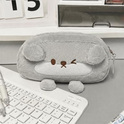 Plush Pencil Case Otter Shape Pencil Pouch Kawaii Pen Bag Students Gift