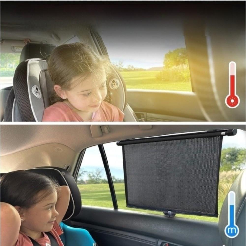 Universal UV Blocking Window Visor Glare Reduction Sturdy Retractable Sunshade  Side Window