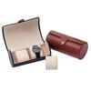 3 Slots Watch Display Case PU Leather Watch Roll Travel Case Watch Storage Box  for Men