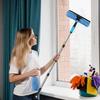 250cm Extendable Dry Squeegee Wiper, 2-in-1 with 6 Extension Poles, Microfiber Squeegee, Glass Cleaner, Rubber Wiper, and Long Mop for High-Speed ??Cl