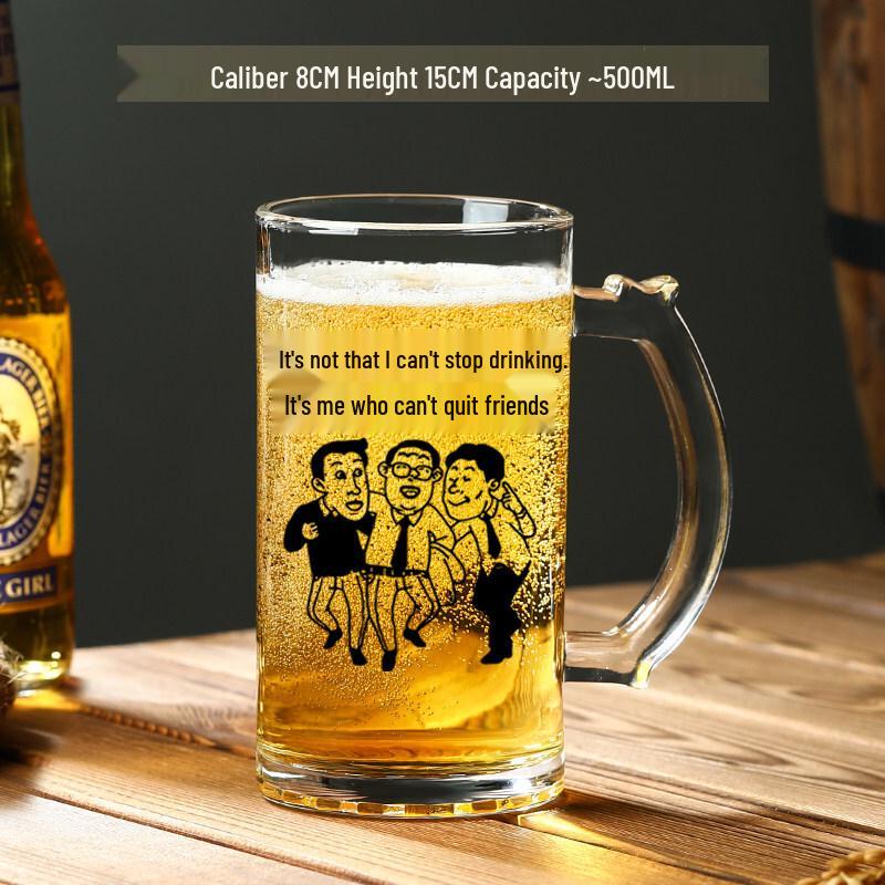 ZISIZ 2025 Модная ручная работа Стеклянная пивная кружка
