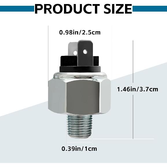 

Hydraulic Rear Brake Light Switch, Compatible with Harley Davidson Softail, Heritage, Sportster, Fat Bob, Low Rider, Electra Glide, Replace DS-272191
