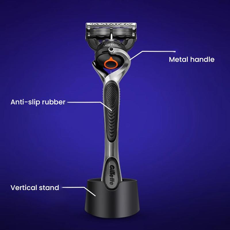 Gillette Fusion 5 Razor 1 Handle 4 Razor Heads 1 Stand