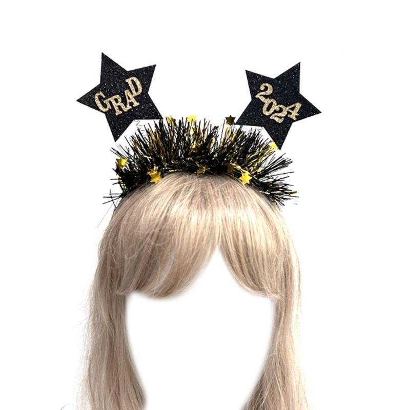 

School Student Graduation Hat Mini Headwear Tinsel Headwear Bachelor Hat University Graduation Hat Hair Hoop