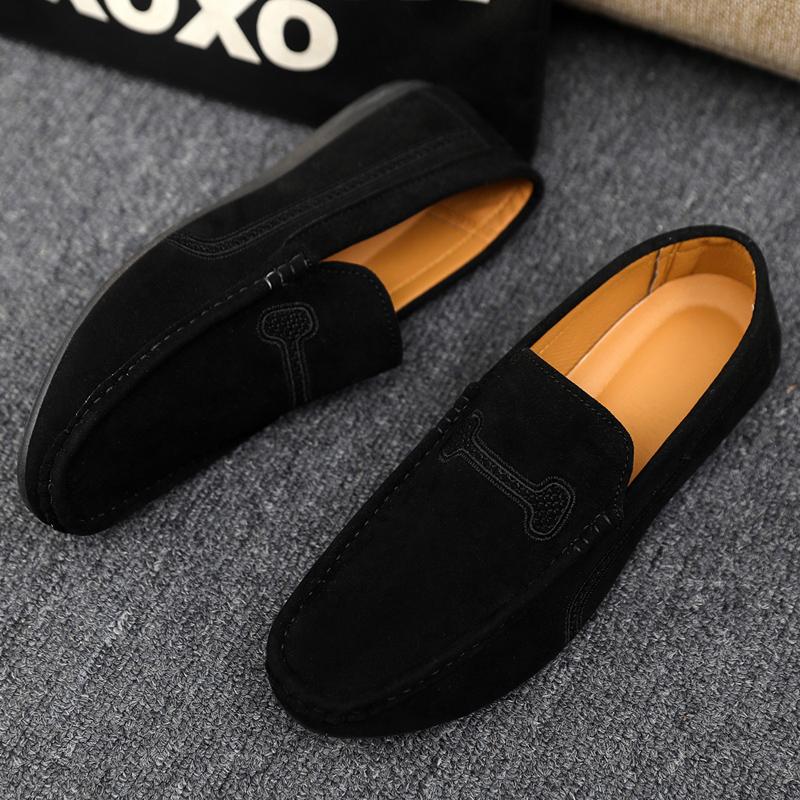 Fashion Fashion Mens Driving Shoes Lightweight Suede Lazy Shoes Male Breathable Slip-on Men Casual Shoes Comfortable Loafers Moccasins